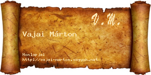 Vajai Márton névjegykártya